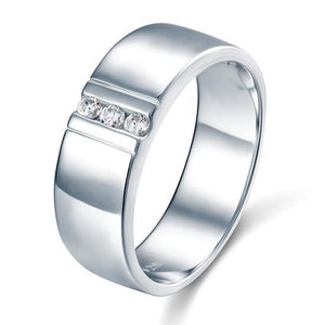 Men's Wedding Band Sterling 925 Silver Ring-Bijoux Pour Elle