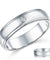 Men's Wedding Band Sterling 925 Silver Simulated Diamond Ring-Bijoux Pour Elle