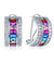 Muti-Color Stones Solid 925 Sterling Silver Earrings Jewelry Lady New Style-Bijoux Pour Elle