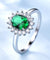 Nano Russian Emerald 925 Sterling Silver Vintage Engagement Party Gift Rings For Women-Bijoux Pour Elle