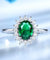 Nano Russian Emerald 925 Sterling Silver Vintage Engagement Party Gift Rings For Women-Bijoux Pour Elle