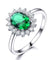 Nano Russian Emerald 925 Sterling Silver Vintage Engagement Party Gift Rings For Women-Bijoux Pour Elle