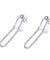 Natural sky blue topaz drop earrings for women-Bijoux Pour Elle