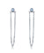 Natural sky blue topaz drop earrings for women-Bijoux Pour Elle