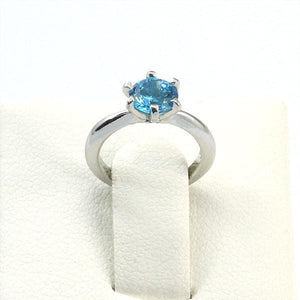 Newborn Baby 925 Sterling Silver Ring Blue Simulated Diamond Photo Prop-Bijoux Pour Elle