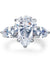 Pear Cut 4 Carat Solid 925 Sterling Silver Ring Three-Stone Pageant Luxury Jewelry-Bijoux Pour Elle
