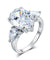 Pear Cut 4 Carat Solid 925 Sterling Silver Ring Three-Stone Pageant Luxury Jewelry-Bijoux Pour Elle