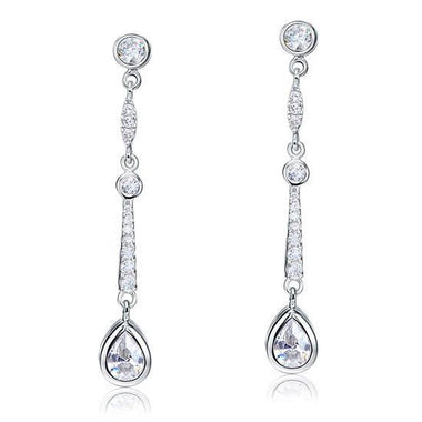Pear Cut Simulated Diamond 925 Sterling Silver Dangle Earrings-Bijoux Pour Elle