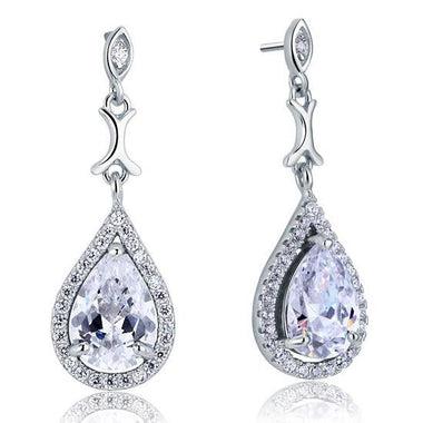 Pear Cut Simulated Diamond Vintage Dangle 925 Sterling Silver Earrings-Bijoux Pour Elle