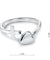 Plain Solid 925 Sterling Silver Ring Cross Heart for Lady Trendy Stylish-Bijoux Pour Elle
