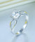 Princess Cut 1 Ct Solid 925 Sterling Silver Ring Promise Anniversary Engagement Wedding Jewelry Simulated Diamond-Bijoux Pour Elle
