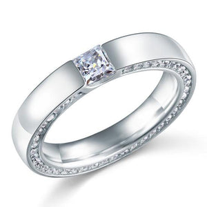 Princess Cut Simulated Diamond Sterling 925 Silver Ring-Bijoux Pour Elle