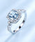 Real S925 Sterling Silver Blue Topaz Ring Gemstone Aquamarine Ring-Bijoux Pour Elle