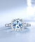 Real S925 Sterling Silver Blue Topaz Ring Gemstone Aquamarine Ring-Bijoux Pour Elle