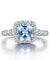 Real S925 Sterling Silver Blue Topaz Ring Gemstone Aquamarine Ring-Bijoux Pour Elle