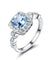 Real S925 Sterling Silver Blue Topaz Ring Gemstone Aquamarine Ring-Bijoux Pour Elle