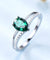 Russian Nano 6*8mm Green Emerald 925 Sterling Silver Ring-Bijoux Pour Elle