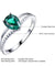 Russian Nano 6*8mm Green Emerald 925 Sterling Silver Ring-Bijoux Pour Elle