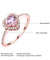 Silver 925 Nano Morganite Rings For Women Engagement Ring-Bijoux Pour Elle
