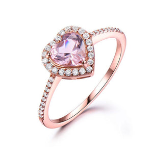 Silver 925 Nano Morganite Rings For Women Engagement Ring-Bijoux Pour Elle