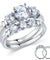 Simulated Diamond 2-Pc Sterling 925 Silver Ring Set-Bijoux Pour Elle