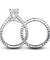 Simulated Diamond 925 Sterling Silver 2-Pcs Wedding Engagement Ring Set-Bijoux Pour Elle