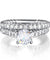 Simulated Diamond 925 Sterling Silver 2-Pcs Wedding Engagement Ring Set-Bijoux Pour Elle