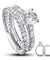 Simulated Diamond 925 Sterling Silver 2-Pcs Wedding Engagement Ring Set-Bijoux Pour Elle