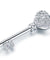 Simulated Diamond Love Key 925 Sterling Silver Cross Pendant Necklace-Bijoux Pour Elle