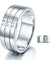 Simulated Diamond Men's Wedding Band Sterling 925 Silver Ring-Bijoux Pour Elle