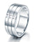 Simulated Diamond Men's Wedding Band Sterling 925 Silver Ring-Bijoux Pour Elle