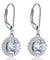 Simulated Diamond Round Cut Diamond Dangle Drop Sterling 925 Silver Earrings-Bijoux Pour Elle