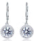 Simulated Diamond Round Cut Diamond Dangle Drop Sterling 925 Silver Earrings-Bijoux Pour Elle