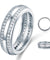 Simulated Diamond Sterling 925 Silver Wedding Band Ring-Bijoux Pour Elle
