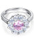 Snowflake 925 Sterling Silver Wedding Promise Anniversary Ring 1 Ct Fancy Pink Simulated Diamond-Bijoux Pour Elle
