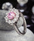 Snowflake 925 Sterling Silver Wedding Promise Anniversary Ring 1 Ct Fancy Pink Simulated Diamond-Bijoux Pour Elle