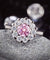 Snowflake 925 Sterling Silver Wedding Promise Anniversary Ring 1 Ct Fancy Pink Simulated Diamond-Bijoux Pour Elle