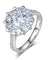 Snowflake 925 Sterling Silver Wedding Promise Anniversary Ring 1 Ct Simulated Diamond-Bijoux Pour Elle