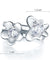 Solid 925 Sterling Silver 2-Pcs Butterfly Flower Simulated Diamond Ring Set Lady Jewelry 2017 New Design-Bijoux Pour Elle