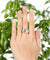 Solid 925 Sterling Silver 2-Pcs Butterfly Flower Simulated Diamond Ring Set Lady Jewelry 2017 New Design-Bijoux Pour Elle