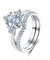 Solid 925 Sterling Silver 2-Pcs Wedding Engagement Ring Set 1 Ct Round Cut Jewelry-Bijoux Pour Elle