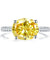 Solid 925 Sterling Silver 4 Carat Anniversary Luxury Ring Yellow Canary Oval Party Jewelry-Bijoux Pour Elle