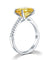 Solid 925 Sterling Silver 4 Carat Anniversary Luxury Ring Yellow Canary Oval Party Jewelry-Bijoux Pour Elle