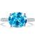 Solid 925 Sterling Silver 4 Carat Anniversary Ring Blue Oval Party Luxury Jewelry-Bijoux Pour Elle