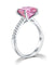 Solid 925 Sterling Silver 4 Carat Anniversary Ring Fancy Pink Oval Cut Luxury Jewelry-Bijoux Pour Elle