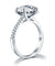 Solid 925 Sterling Silver 4 Carat Wedding Anniversary Ring Oval Cut Luxury Jewelry Simulated Diamond-Bijoux Pour Elle