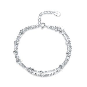Solid 925 Sterling Silver Bracelet Dangle Ball Bridesmaid Wedding Birthday Gift-Bijoux Pour Elle