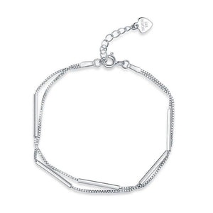 Solid 925 Sterling Silver Bracelet Dangle Fashion Bridesmaid Wedding Gift-Bijoux Pour Elle