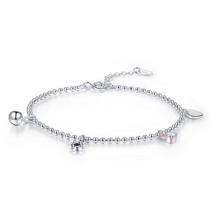 Solid 925 Sterling Silver Bracelet Fashion Bridesmaid Wedding Gift-Bijoux Pour Elle