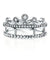Solid 925 Sterling Silver Ring Crown Shape Simulated Diamond for Lady Trendy Stylish Jewelry-Bijoux Pour Elle